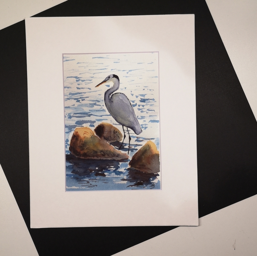 🚩HOST PICK 🚩🎨Matted Art Print of Original Watercolour Painting - Picture 2 of 3